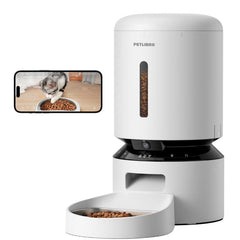 Petlibro Granary WIFI 2.4g & 5G Automatic Cat & Dog Feeder + 3 Pet Food Desiccant Bags, White, 5-L