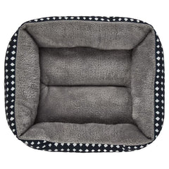 Vibrant Life Small Cuddler Pet Bed, Black and White Diamonds, 19" x 15"