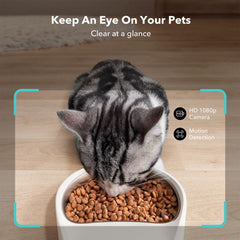 Petlibro Granary WIFI 2.4g & 5G Automatic Cat & Dog Feeder + 3 Pet Food Desiccant Bags, White, 5-L